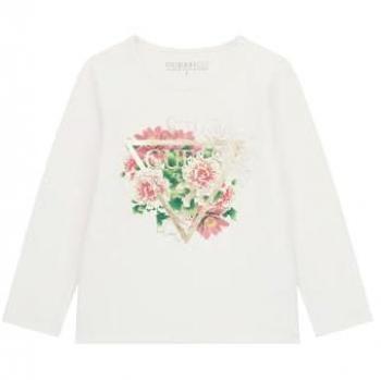 T-Shirt Enfant Floral Guess Blanc