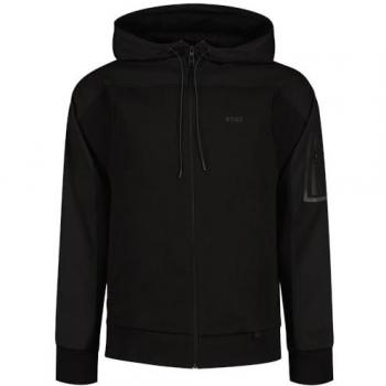 Felpa Con Zip BOSS Sariq Nero M