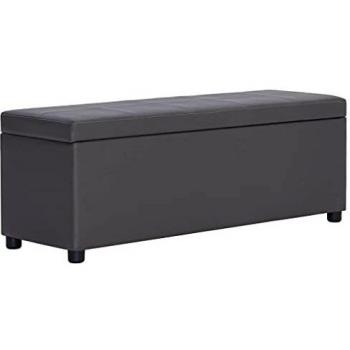 VidaXL Grey Faux Leather Rucksack with Built‑in Divider – 116 cm