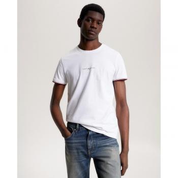 Maglietta Slim Fit Tommy Hilfiger con logo Tipped bianca