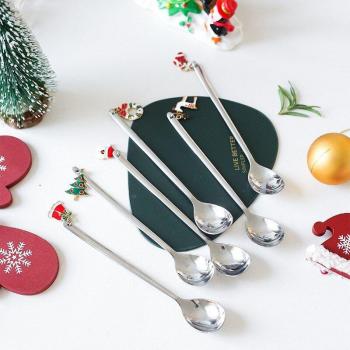 Stainless Steel Christmas Dessert Spoons Set