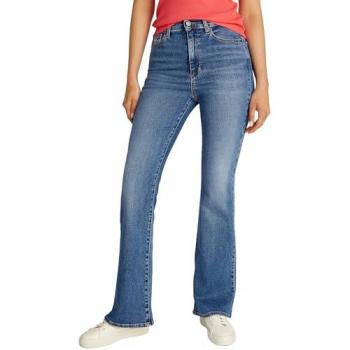 Tommy Jeans SYLVIA HGH FLR Bootcut‑Jeans – Blau, logoprägte Gesäßtasche