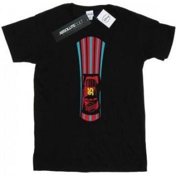 Cars – Disney Herren T-Shirt Lightning McQueen (Schwarz) L