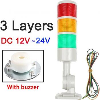3-Layer Rotatable 180° Red LED Stack Light