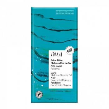 Chocolate Negro 75% Panamá Flor de Sal Vegano 80g