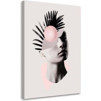 Canvas Art: Abstract Pink Portrait 40x60