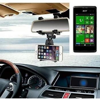 Soporte de espejo retrovisor para Huawei Ascend Y201 Pro, negro