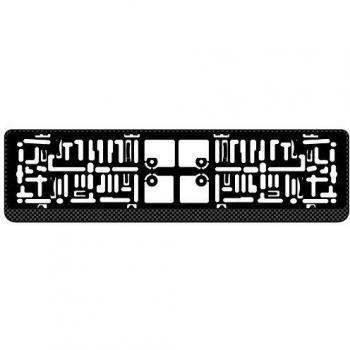 Support de plaque d'immatriculation en plastique 'Click' 52x11cm Carbon-Look