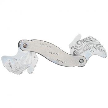 Starrett 476 Screw Pitch Gauge, 3½‑60 TPI, 30‑Leaf Locking Version