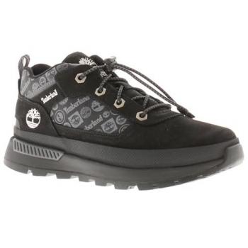 Botas Timberland Field Trekker Low para niños en cuero negro – Original EU 31