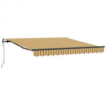 Couvercle de terrasse VidaXL 350 cm × 250 cm, tissu et aluminium