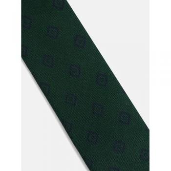 Corbata Silbon de Lana Verde Media