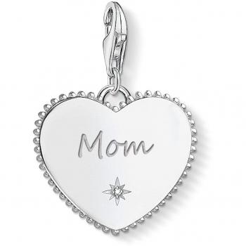Charm de Plata Corazón Mamá con Circonitas Thomas Sabo