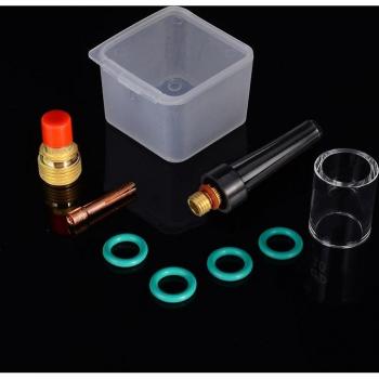 Kit Soplete y Lente Rechoncho para TIG (8 Uds)