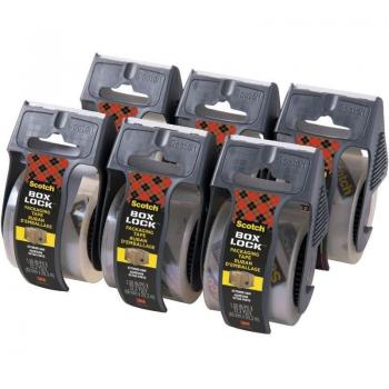 Scotch Box Lock Packbandabroller-Set 195-6-EF mit 6 Rollen Extra Starkem Klebeband, 48mm x 20,3m