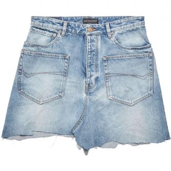 Balenciaga Women's Denim Mini Skirt | Blue | Size 36