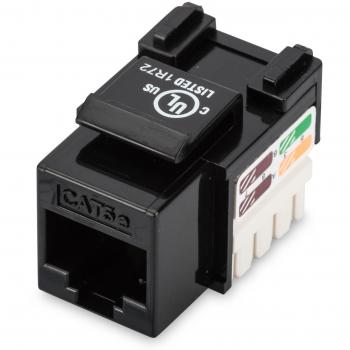 Jack Keystone RJ45 CAT 5e LSA sin blindaje negro DN-93501