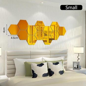 Decorador 3D Pared: 100 Stickers de Espejo y Hexágono