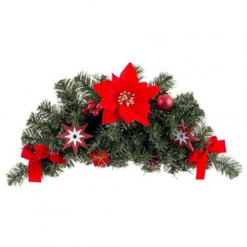 Appendino di Natale in Tessuto con Fiocchi 60 cm
