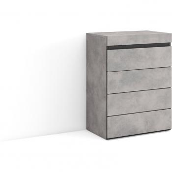 Cómoda Skraut Home gris cemento 57x35x75 cm