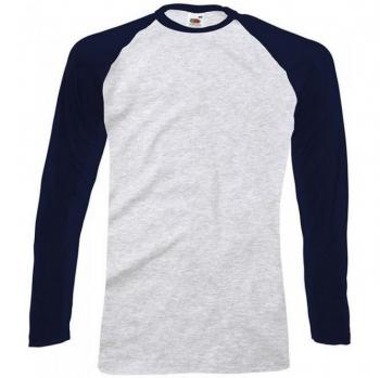 Camiseta de manga larga estilo béisbol para hombre Fruit of the Loom