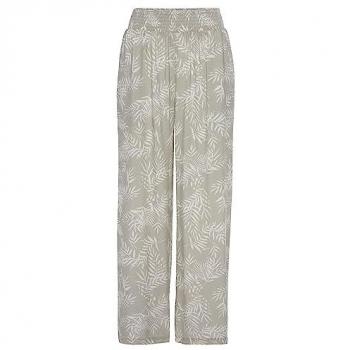Palazzohose LASCANA Gr. 34, N-Gr, grün (schilfgrün, creme bedruckt), Damen, Cru00eape