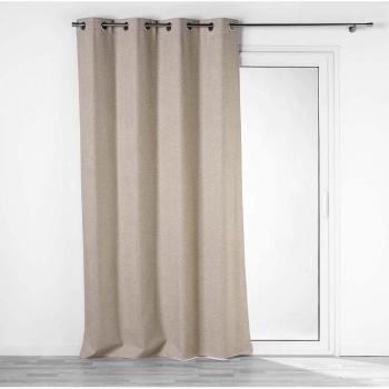 Rideau à oeillets 140 x 260 cm 100% occultant-chambray uni Crépuscule Beige