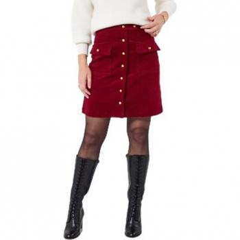 Jupe Rouge Joe Browns avec Détails Boutonnés