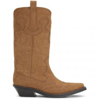 Ganni Women's Brown Western Boots, Size 7 US