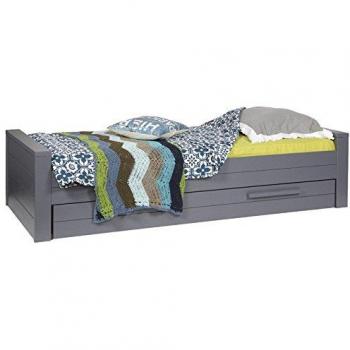 Woood Dennis Bed 90x200 cm Steel Grey Geborsteld