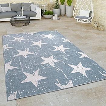 Tapis Cuisine Vintage Bleu Blanc 160x220 Cm