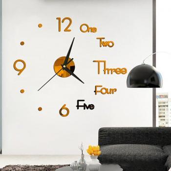 Mini reloj de pared autoadhesivo para decoración