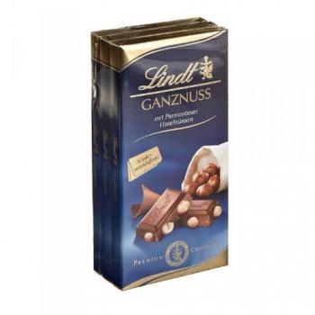 Lindt Vollfett‑Nuss­Schokolade – 3 × 100 g