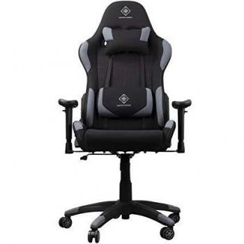 Sedia Gaming DELTACO DC320 in Nylon con Supporto Lombare e Cuscino per la Nuca, Nero
