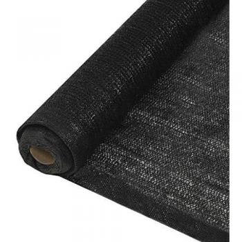 VidaXL Rete oscurante HDPE 1,5 x 25 m nera