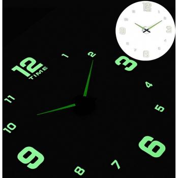 Modern Quartz Wall Clock with DIY Art Stickers