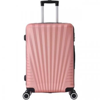 Valise de voyage 65 cm – Coque ABS rigide – Roues omnidirectionnelles – Serrure combinatoire – Design rose