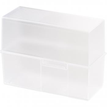 Karteibox DIN A5 quer, transluzent klar, für 500 Karten
