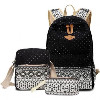 DIOMO Canvas-Schultasche für Frauen – praktischer Rucksack mit Buchfach