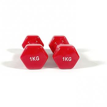Multifarbige Vinyl Hanteln, 1-5 kg, 1 Paar
