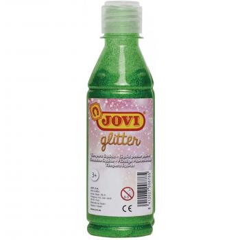 Jovi témpera glitter verde brillante botella de 250 ml