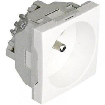 Prise Directe Goulotte 2P+T 45x45 Blanc