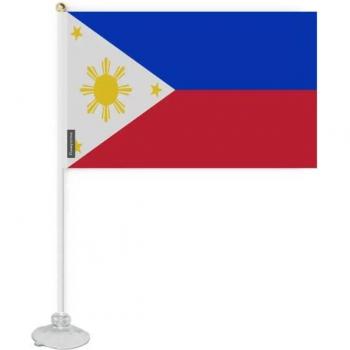 Philippines Mini Drapeau Ventouse – 20x30 cm, Poly Fabric, Front/Back Print