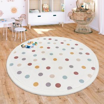 Alfombra Infantile Paco Home – Colori Vivaci con Motivo di Animali, Raggio 120 cm, Sicurezza Antiscivolo