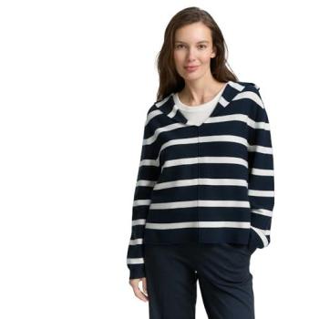 Navy Stripe Knit Top for Women – Tom Tailor 1047692