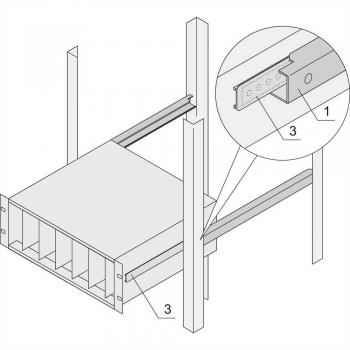 Schroff 24562458 Guida per Armadio Rack