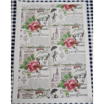 Hand-Dyed Cotton and Linen Tablecloth