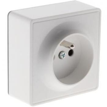 Vulco Zenitech : Prise Simple 16A Blanc, En Saillie