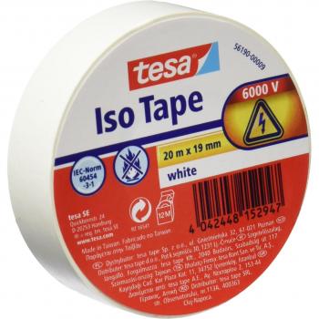 Tesa Ruban iso – 6000 V, 20 m / 19 mm, Blanc
