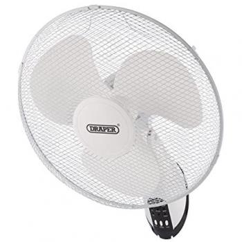 Draper 70975 230V Oscillating W/Mounted Fan-RC 16/400mm, 3 Speed